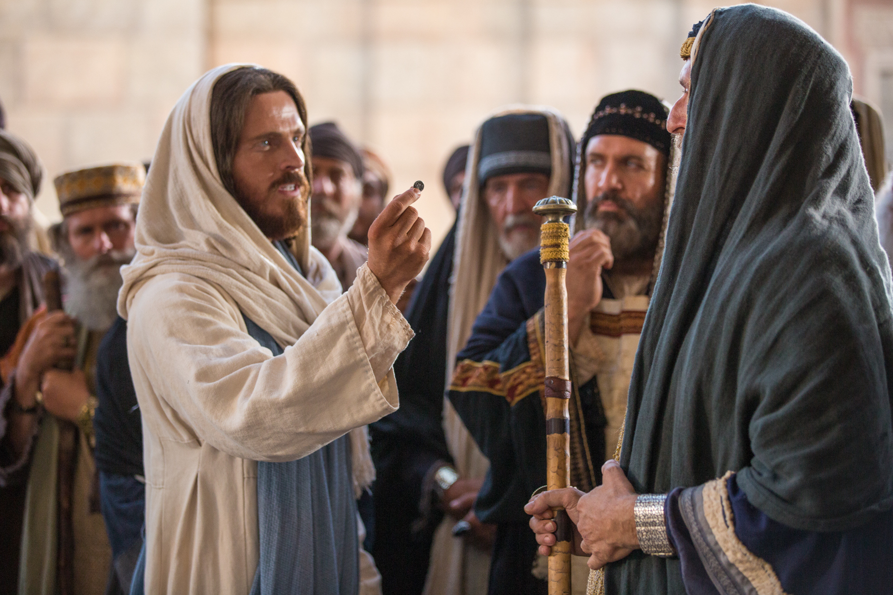 Jésus au Temple avec des pharisiens