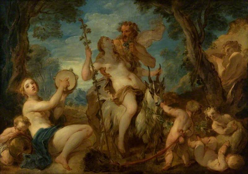 Bacchantes et satyres