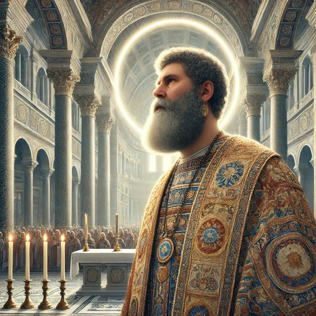 saint Cyrille priant