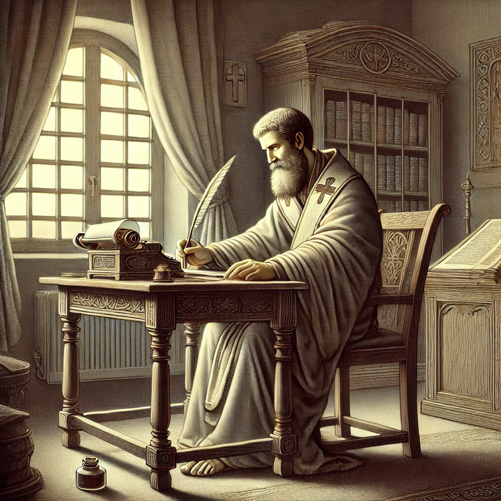 saint Cyrille écrivant à Nestorius