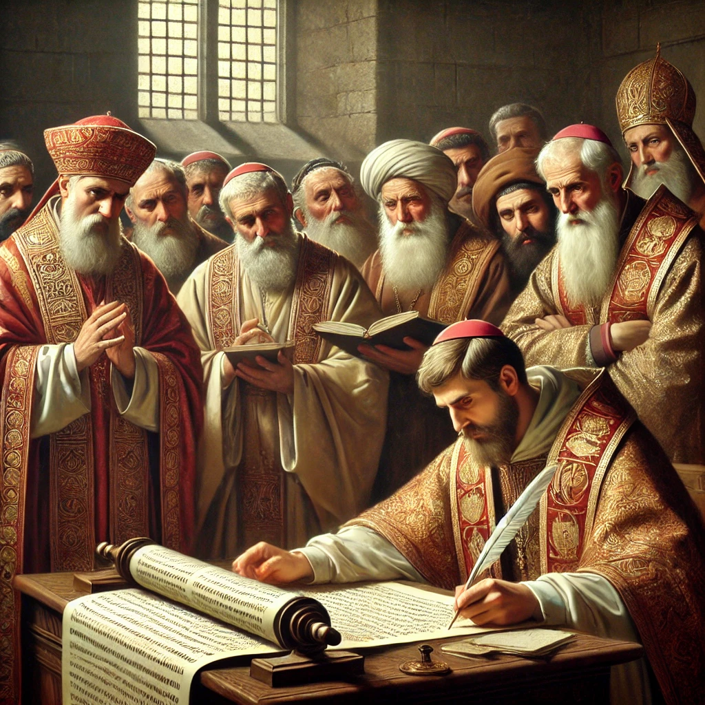 les orientaux rédigeant la lettre