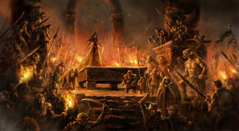 superbe représentation du monde de Narnia : le sacrifice d'Aslan