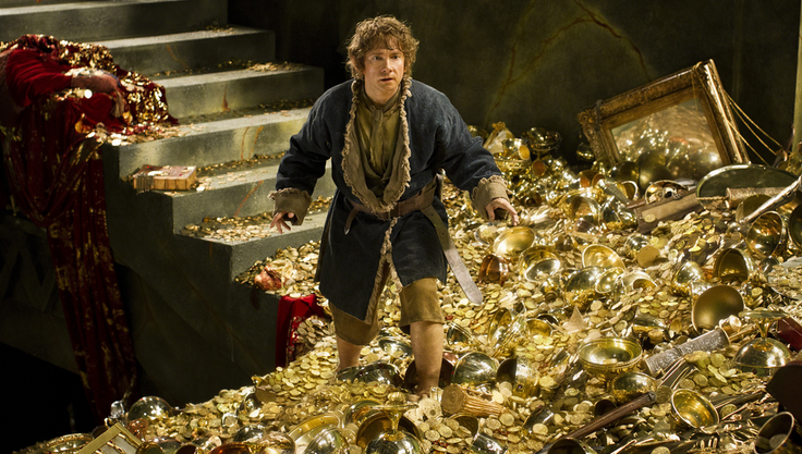 Bilbo le Hobbit, confronté au problème de la richesse