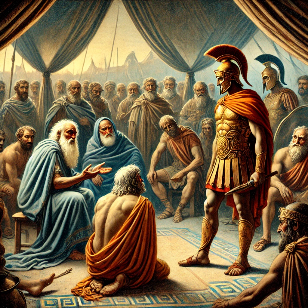 dialogue entre Achille et Calchas
