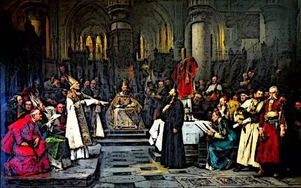peinture sur le schisme de 1054