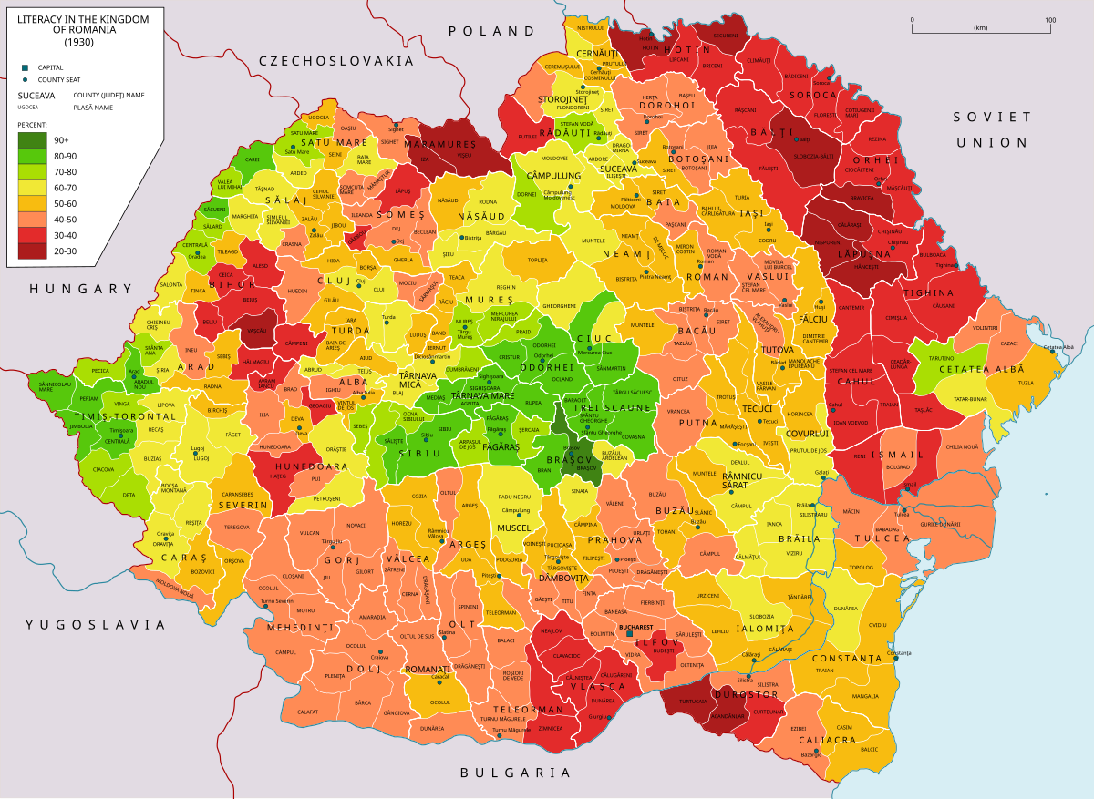 organisation administrative de la Grande Roumanie